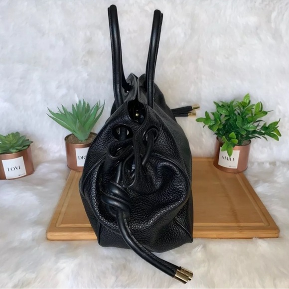 Michael Kors Dalia  Leather Shoulder Tote Large Black Handbag Retail $384 - Picture 3 of 15